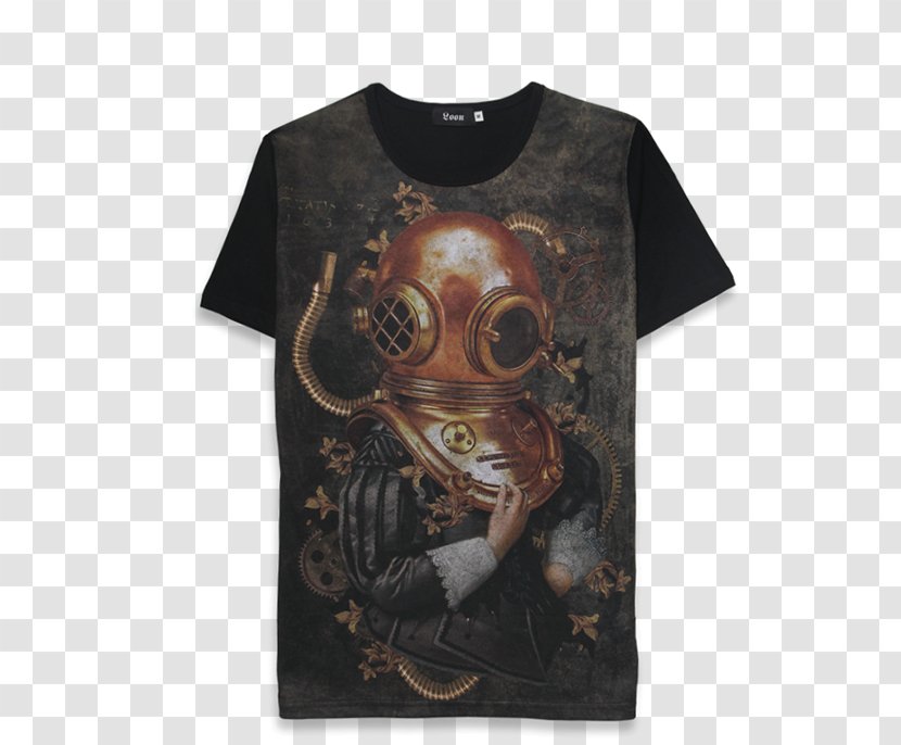 T-shirt Diving Helmet Sleeve Neck - T Shirt Transparent PNG