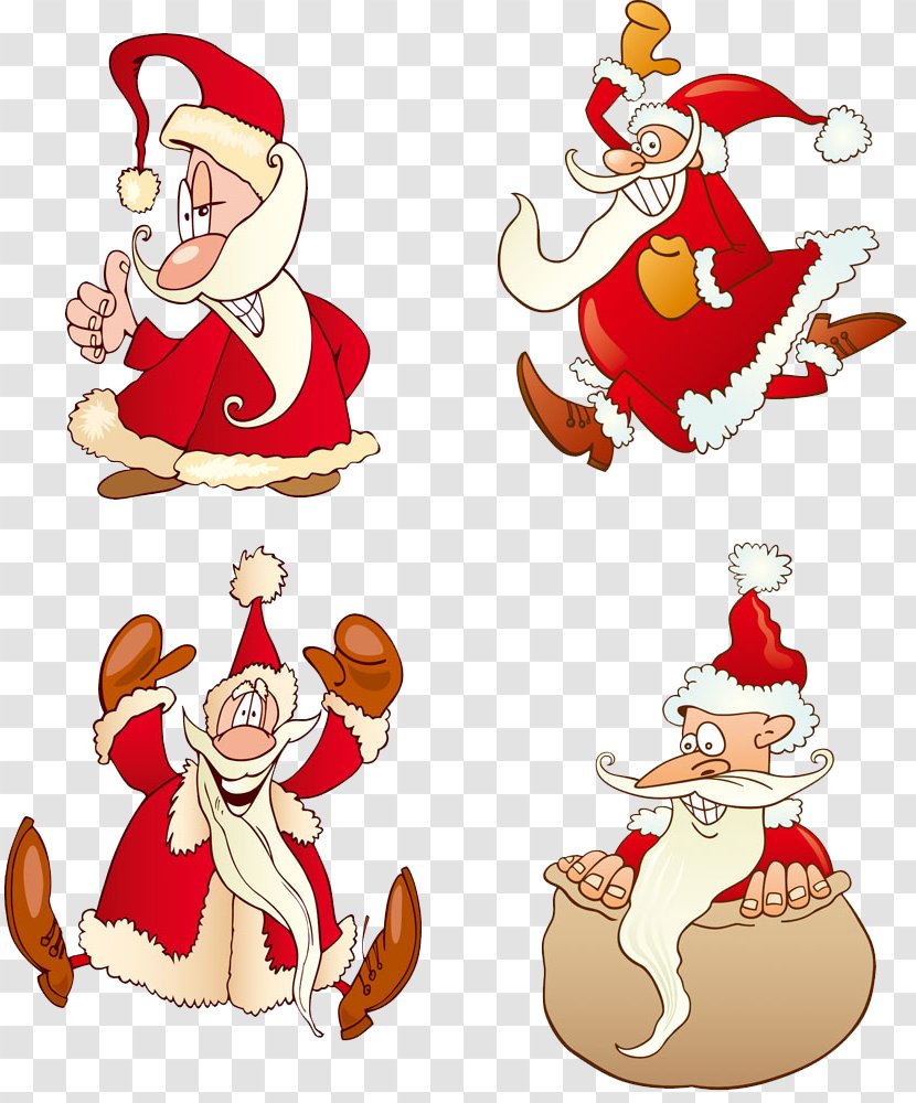 Santa Claus Christmas Cartoon Illustration - Crazy Transparent PNG