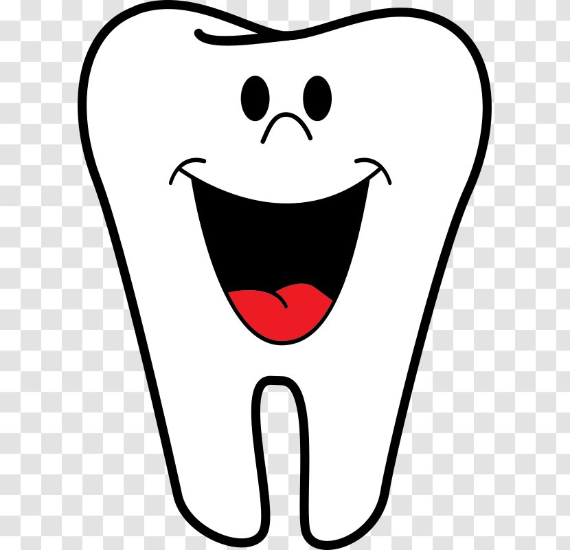 Human Tooth Dentistry Smile Clip Art - Silhouette - Cartoon Teeth Transparent PNG