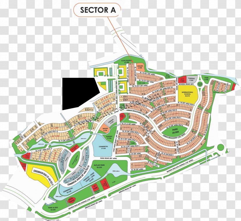 Bahria Town Enclave Islamabad Sector A Map Marla - Mb Estate Builders Transparent PNG