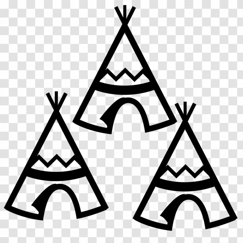 Triangle Tree Line Art Symbol - Blackandwhite Transparent PNG