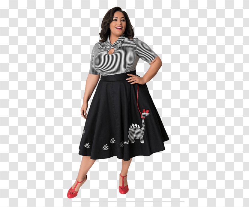 Swing Skirt Dress Clothing Sizes - Woman - Plussize Model Transparent PNG