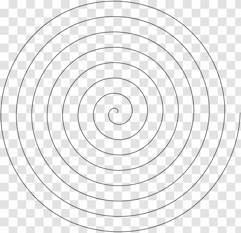 Circle Spiral Point Monochrome Angle - Black And White Transparent PNG