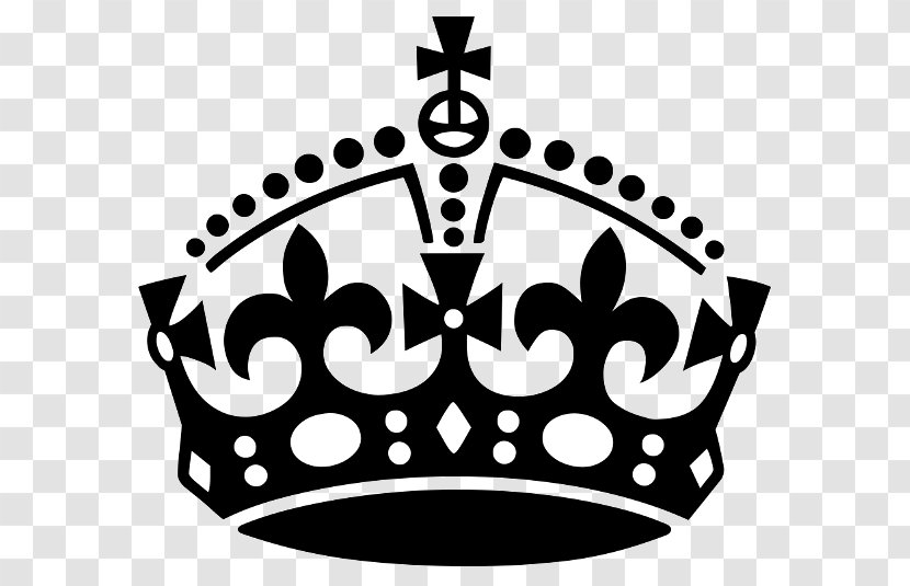 Keep Calm Crown - Headgear - Blackandwhite Emblem Transparent PNG