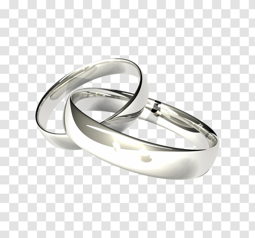 Wedding Ring Silver Engagement - Body Jewelry Transparent PNG