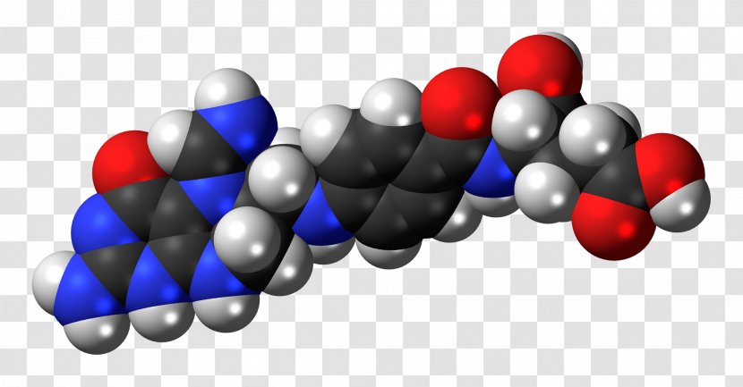 Tetrahydrofolic Acid Dihydrofolic Space-filling Model Folate Dietary Supplement - Blue Transparent PNG