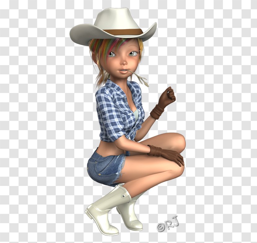 Cowboy Hat Dolly Style Japan Toddler - Figurine Transparent PNG