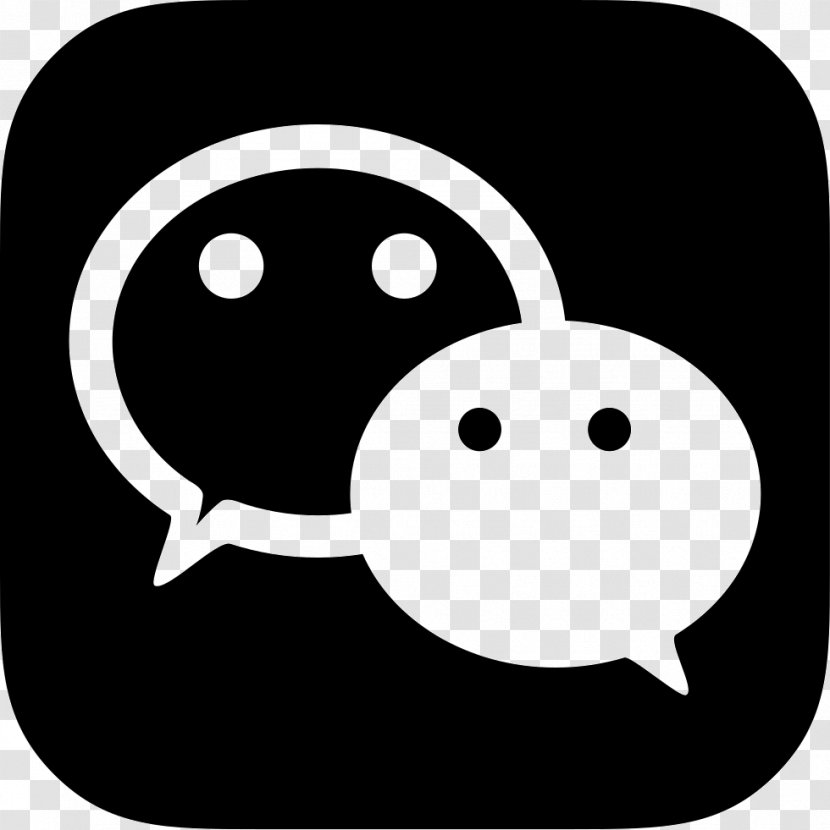 Social Media WeChat Clip Art - Black Transparent PNG