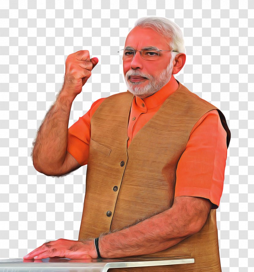 Modi Cartoon - Prime Minister Of India - Gesture Arm Transparent PNG