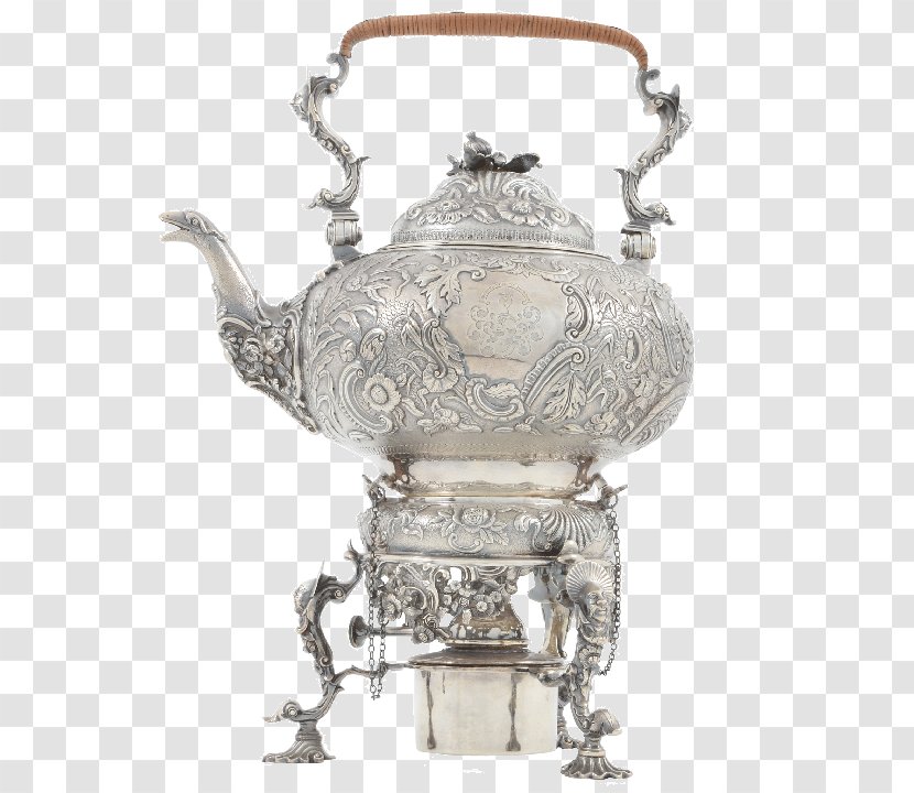Silver Teapot Pitcher - Tableware - Sterling England Transparent PNG
