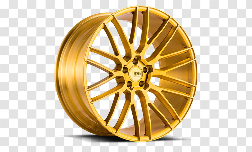 Custom Wheel Brushed Metal Forging Savini Wheels - Machining - Gold Transparent PNG