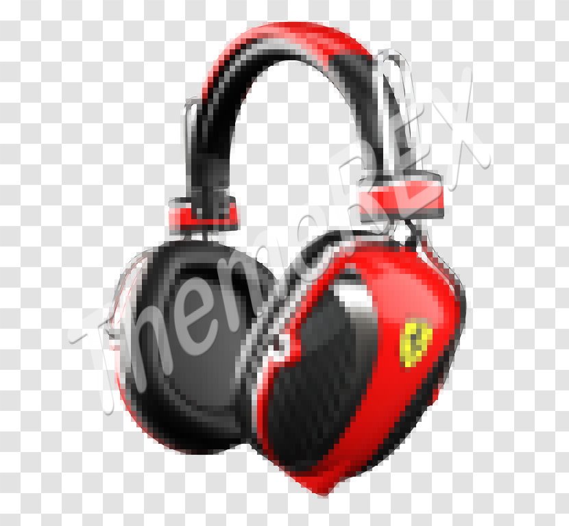 Ferarri Ferrari AAV-2LFH005R SCUDERIA P200 On-Ear Headphones - Audio Equipment - Red (Discontinued By Manufacturer) 2009 F430 ScuderiaHeadphones Transparent PNG