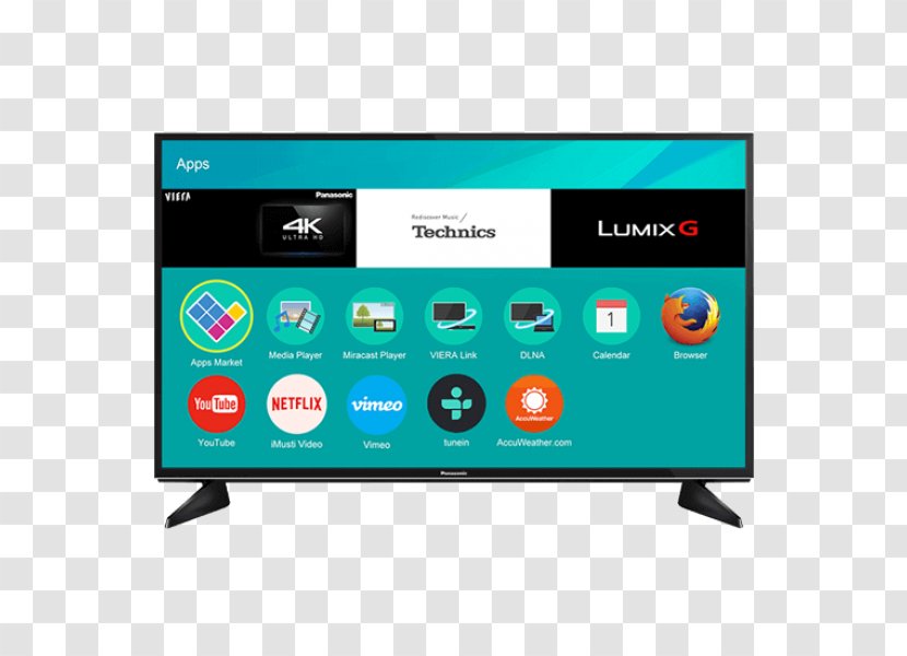 Panasonic 4K Resolution LED-backlit LCD Smart TV Ultra-high-definition Television - Ultrahighdefinition - Tivi Transparent PNG