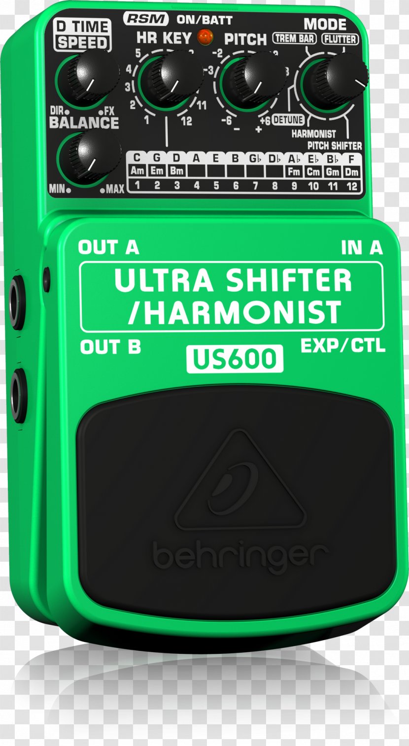BEHRINGER ULTRA SHIFTER/HARMONIST US600 Effects Processors & Pedals Electric Guitar Behringer Micromix MX400 - Electronics Accessory Transparent PNG