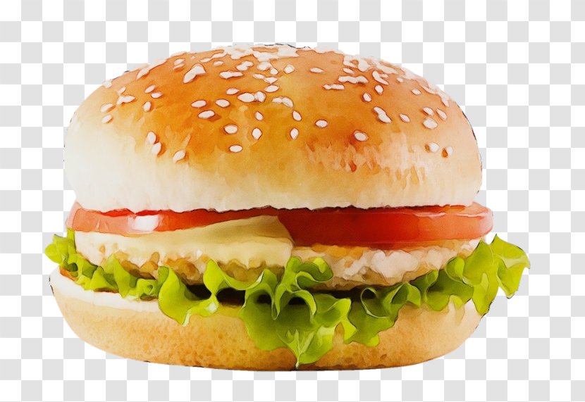 Junk Food Cartoon - Original Chicken Sandwich - Slider Processed Cheese Transparent PNG