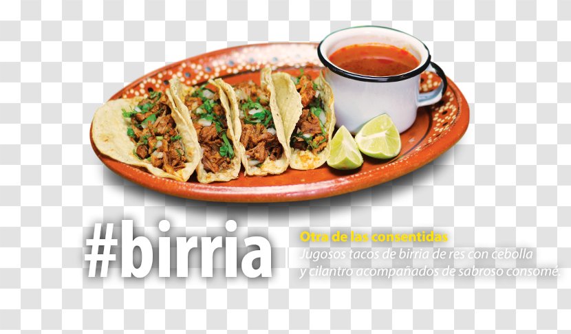 Korean Taco Birria Qatayef Jalisco - Meal - Barbacoa Transparent PNG