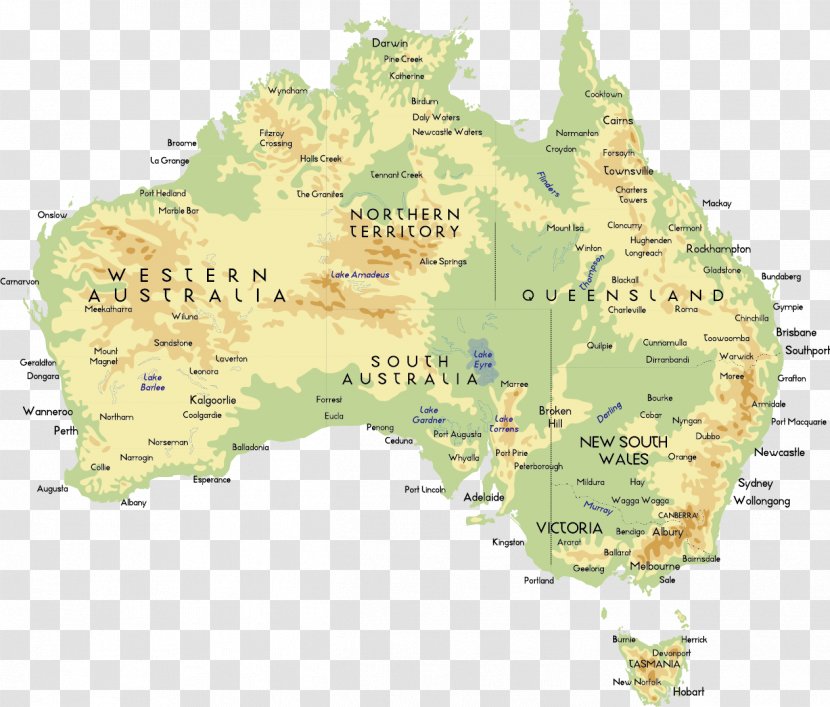 Australia Map Icon - Text - Area Transparent PNG