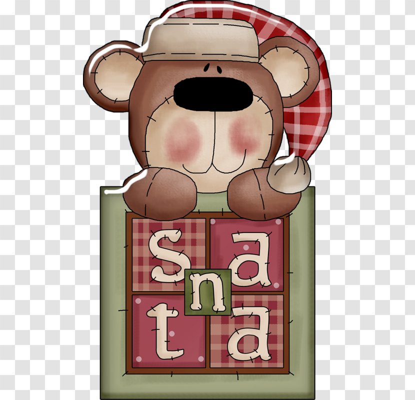 Christmas Decoration Santa Claus Drawing - Flower - Hand-painted Toy Bear Transparent PNG