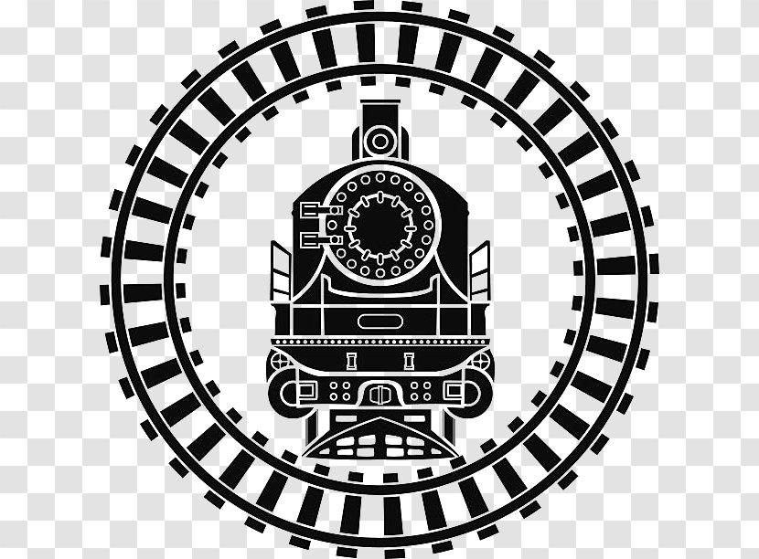 Train Rail Transport Steam Locomotive Clip Art - Badge Transparent PNG