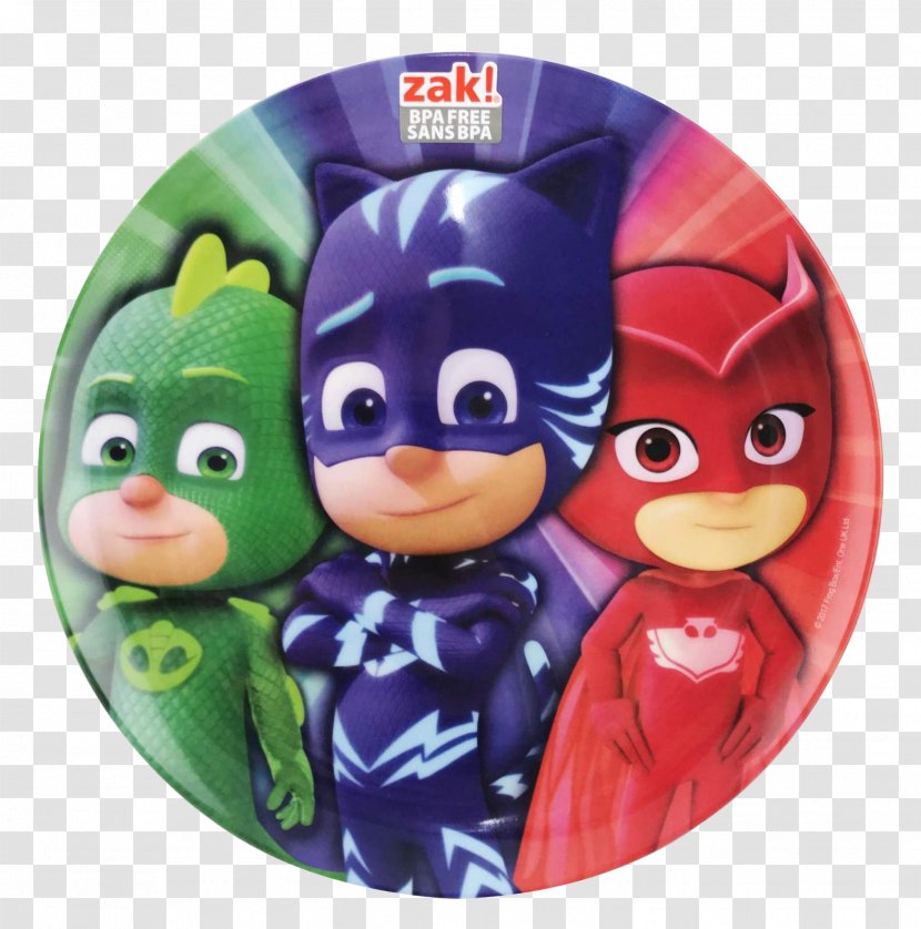 Pj Masks Background - Cartoon - Tableware Dishware Transparent PNG