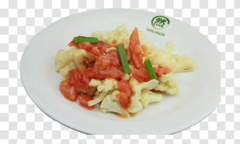 Cauliflower Scrambled Eggs Tomato Vegetarian Cuisine - Napa Cabbage - Tomatoes, Transparent PNG