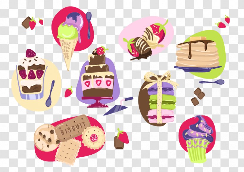 Ice Cream Cartoon Clip Art - Hand-painted Transparent PNG