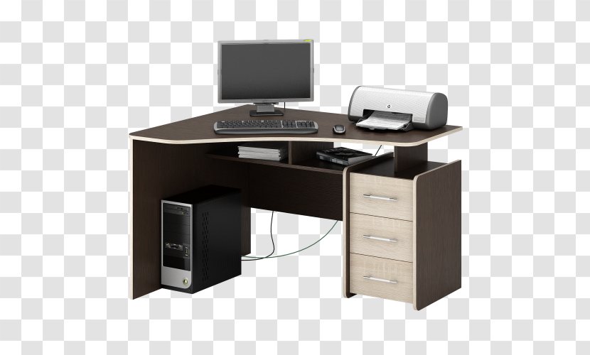 Table Computer Desk Венге Oak - Furniture Transparent PNG