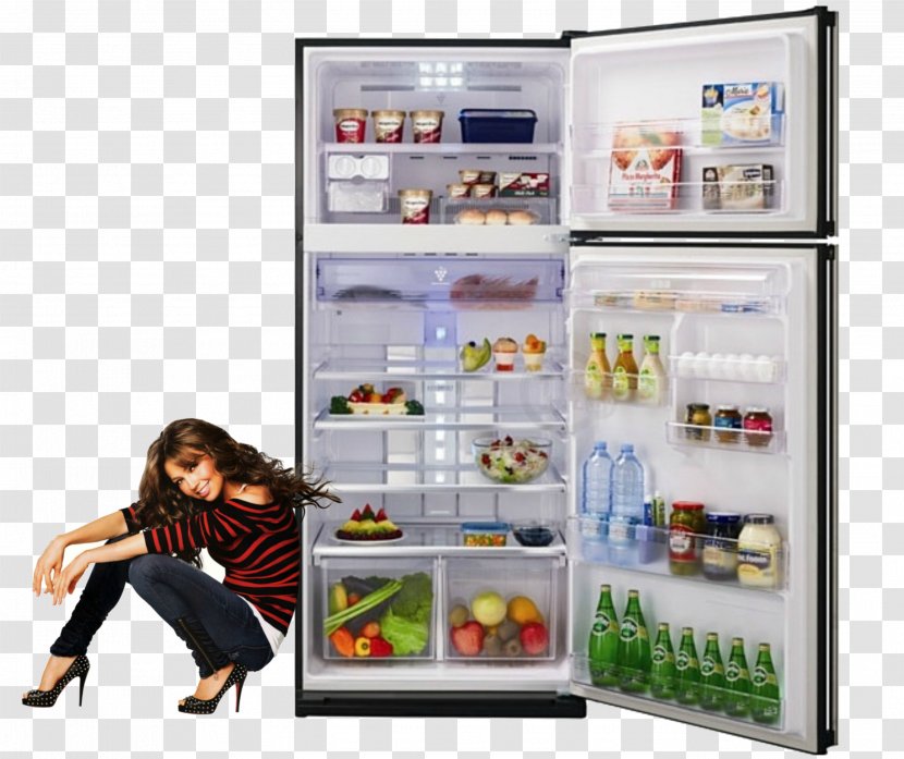 Refrigerator Auto-defrost Door Freezers Home Appliance - Display Case Transparent PNG