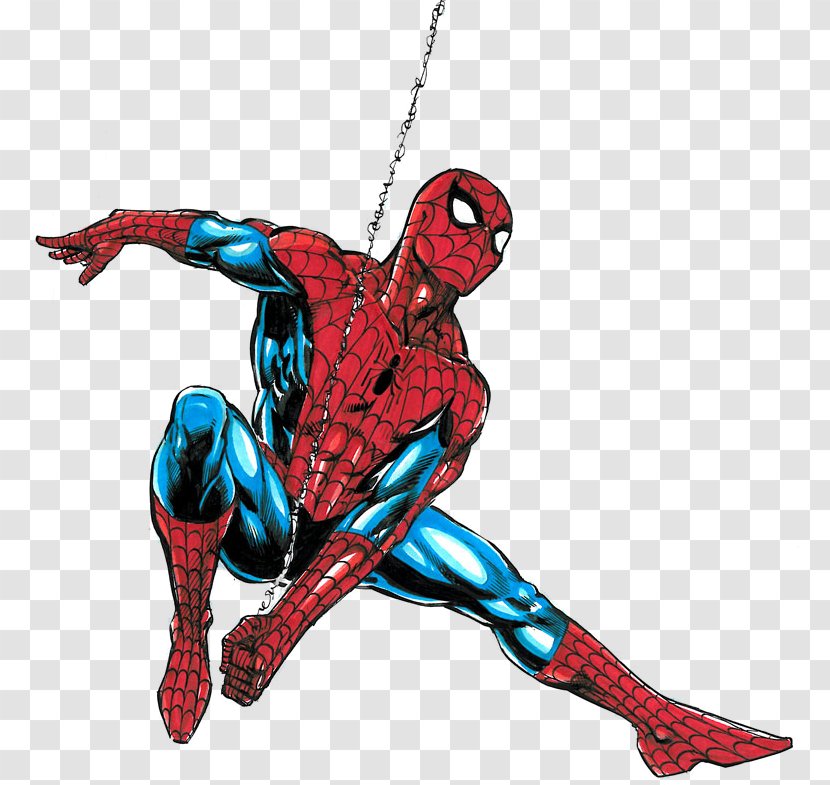 Ultimate Comics: Spider-Man Comic Book Superhero - Amazing Fantasy - Spiderman Swinging Spider Verse Transparent PNG