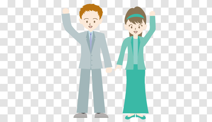 Cartoon Standing Gesture Animation Transparent PNG