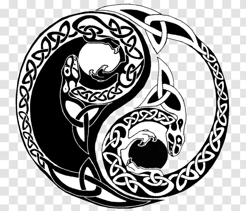 Yin And Yang Celts Tattoo Celtic Knot - Wheel - Yin-Yang Tattoos Transparent Images Transparent PNG