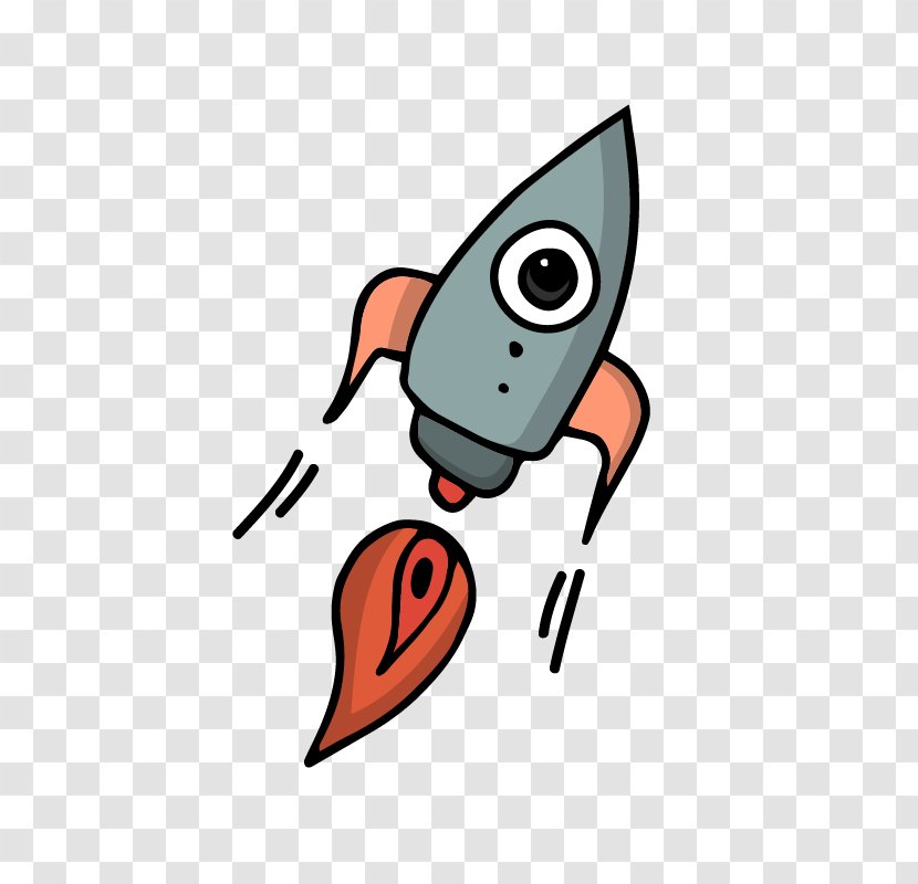 Outer Space Astronaut Universe - Flying Rocket Transparent PNG