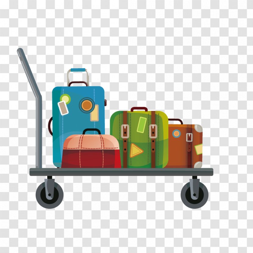 Baggage Airport Hand Luggage Suitcase - Chair - Vector Car Transparent PNG