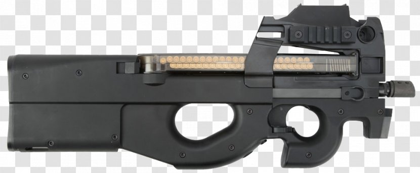 FN P90 Herstal PS90 Firearm Submachine Gun - Watercolor - Weapon Transparent PNG