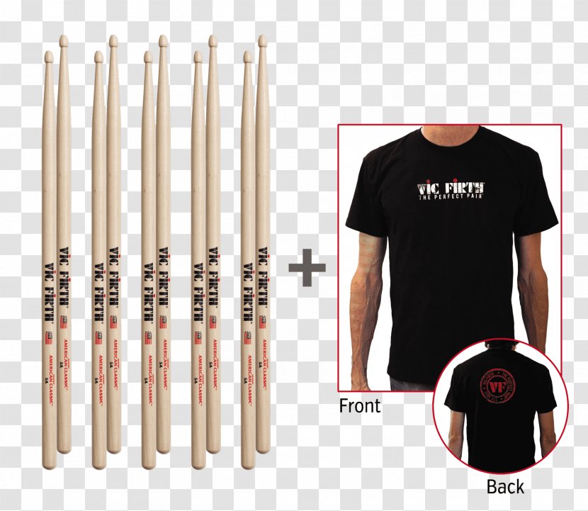 Drum Stick Hickory Percussion Mallet T-shirt - Silhouette Transparent PNG