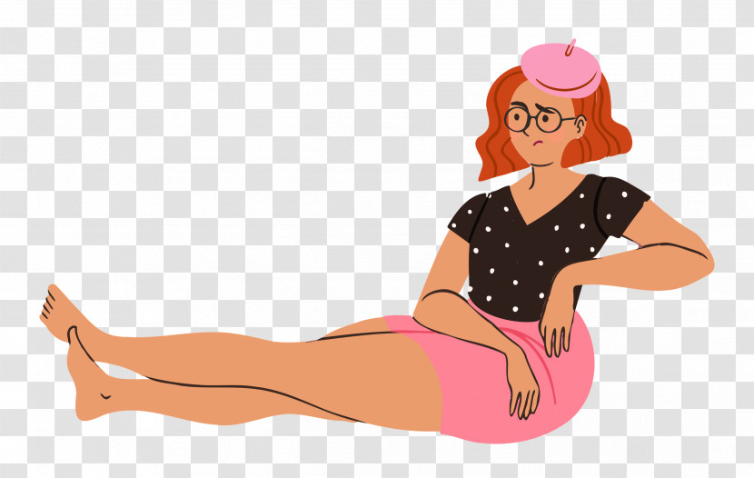 Relaxing Lady Woman Transparent PNG