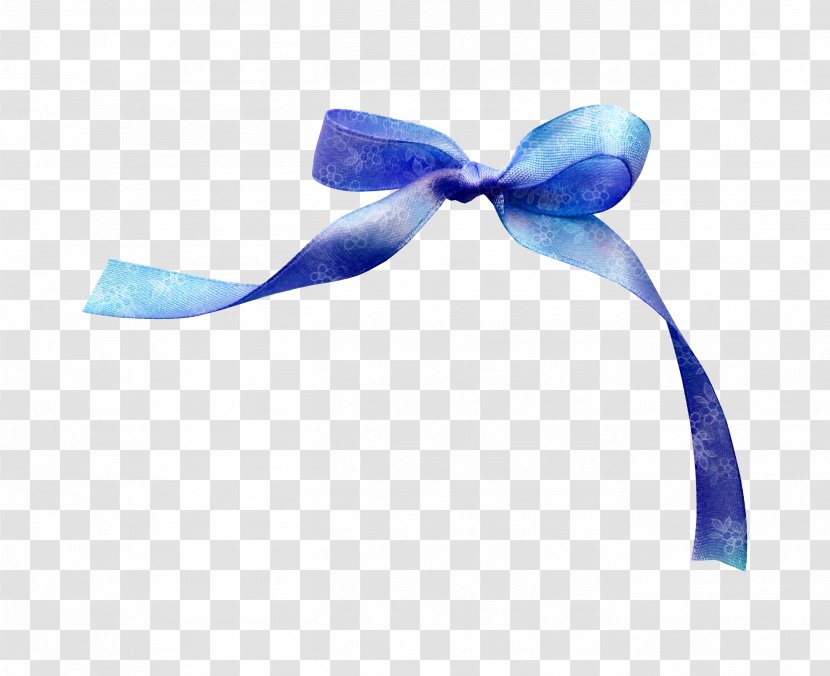 Ribbon Shoelace Knot Blue Bow Tie - Shoelaces - String Transparent PNG