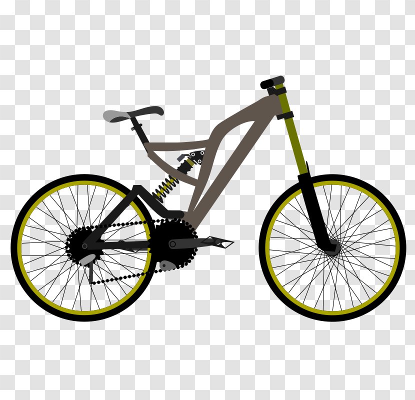 Mountain Bike Bicycle Cycling Clip Art - Yellow - Picture Of A Transparent PNG