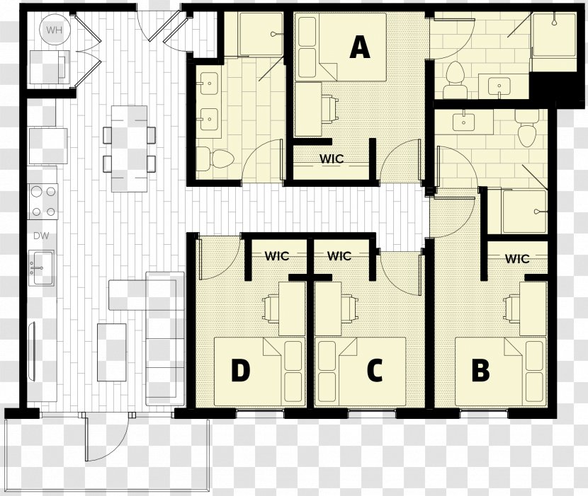 Floor Plan Hub On Campus Tuscaloosa Architecture House Facade - Elevation Transparent PNG