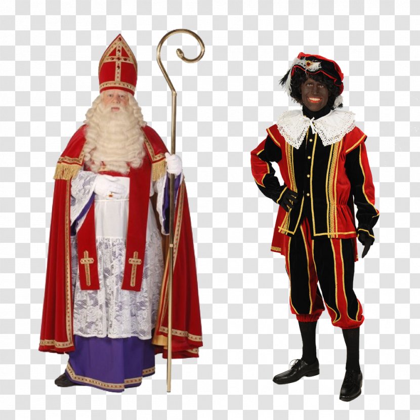 Santa Claus Costume Sinterklaas Hoofdpiet Suit - Renting Transparent PNG