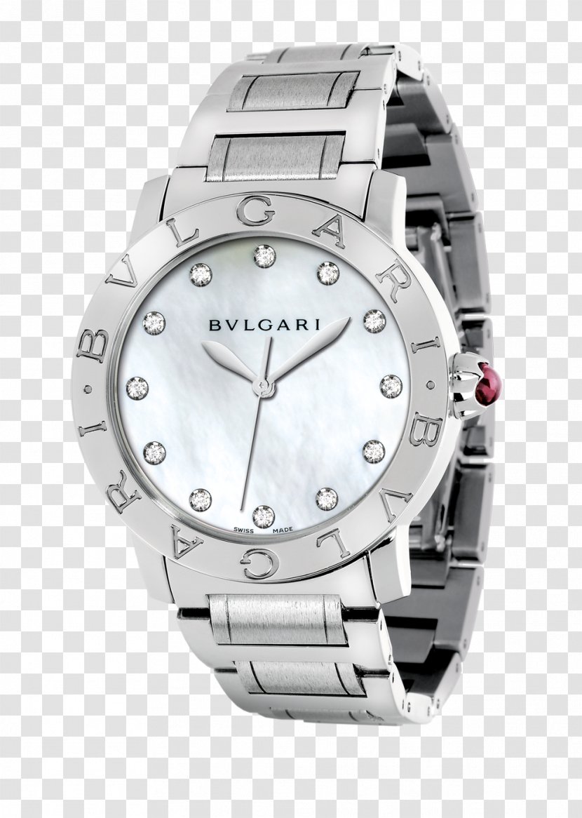 Bulgari Watch Jewellery Luxury Goods Retail - Platinum - Watches Silver Female Form Transparent PNG