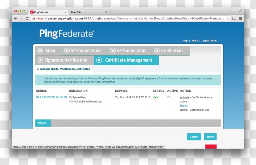 Computer Program Security Assertion Markup Language Single Sign-on Information Splunk - Ping Identity Corporation - World Wide Web Transparent PNG