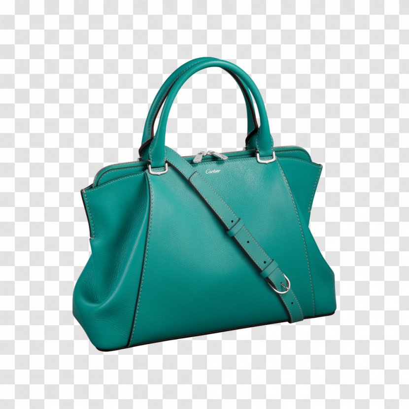 T-shirt CARTIER WATCH CO. Handbag - Azure - Woman Bag Transparent PNG