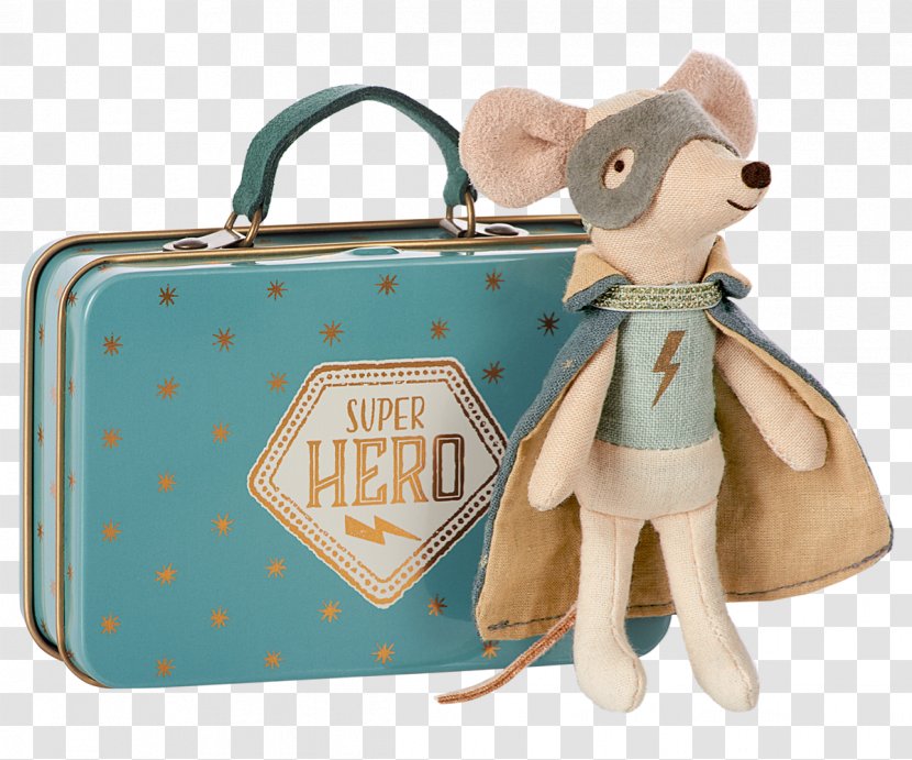 Superhero Computer Mouse Guardian Maileg North America Inc - Handbag - Pink Suitcase Transparent PNG