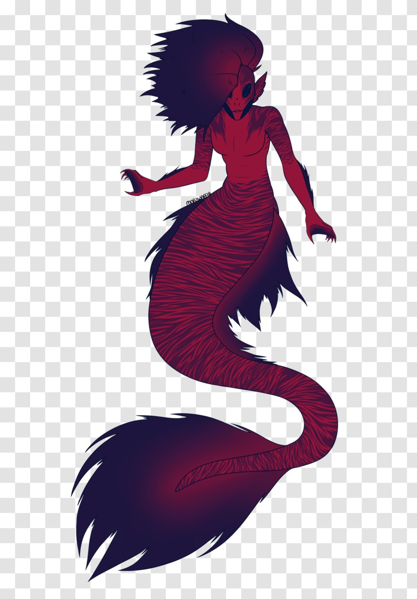 Mermaid Illustration Ava's Demon T-shirt Monster - Poster - Waffles Stranger Things Transparent PNG