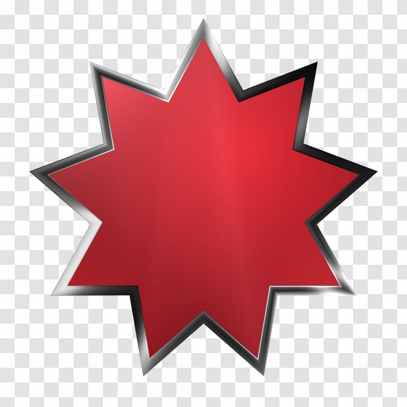 Clip Art - Maple Leaf - Star Badge Transparent PNG