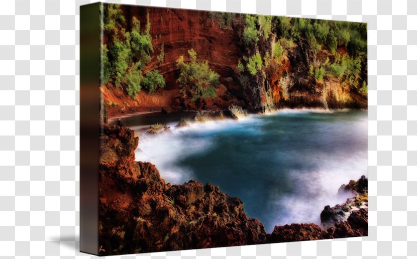 Red Sand Beach Waterfall Water Resources Gallery Wrap State Park - Nature Transparent PNG