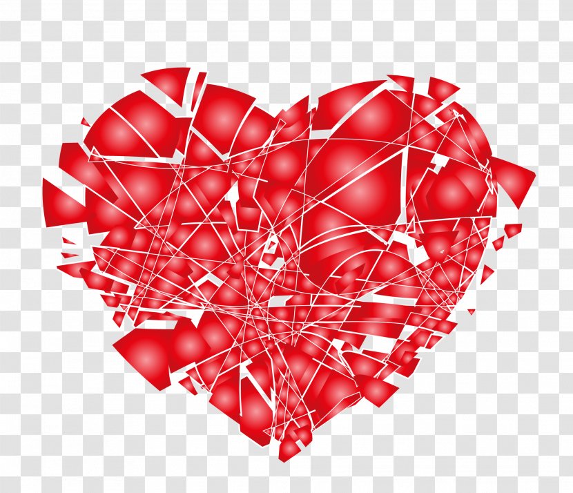 Broken Heart Love Clip Art - Flower - Hearts Explosion Transparent PNG