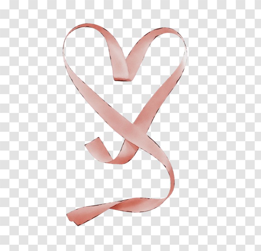 Pink Heart Ribbon Font - Love Finger Transparent PNG