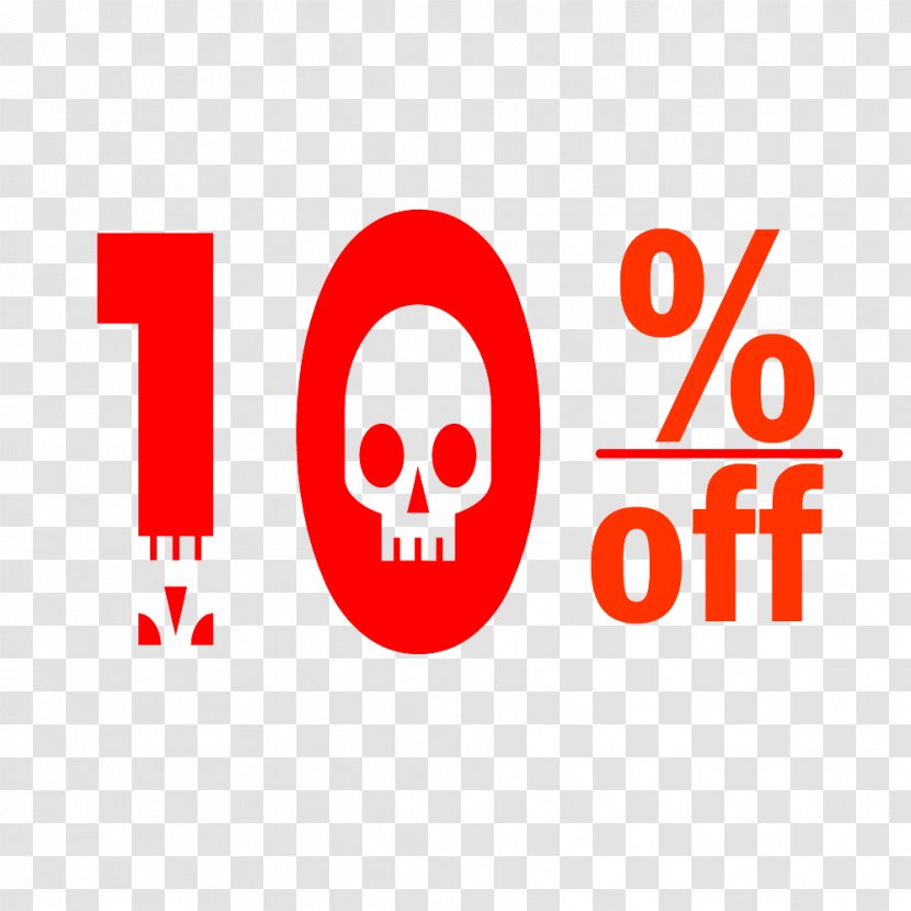 Halloween 10% Discount Tag. - Text - Smile Transparent PNG